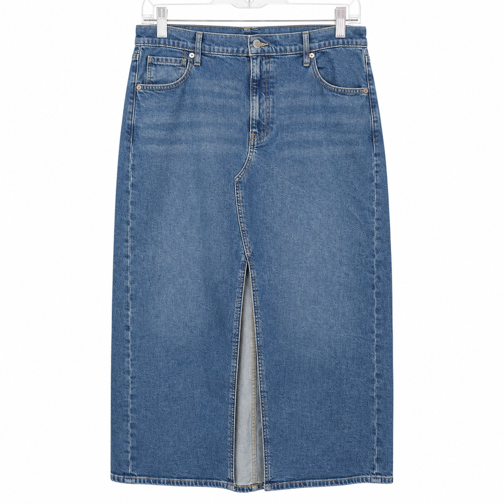 Gap Denim Maxi Skirt Womens Plus Size 20 Blue Medium Wash Clean Girl Western NWT